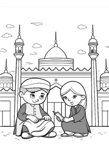 Çocuklara Dinimizi Sevdiren Boyama Kitap Seti (3 Kitap) ürün görseli 1