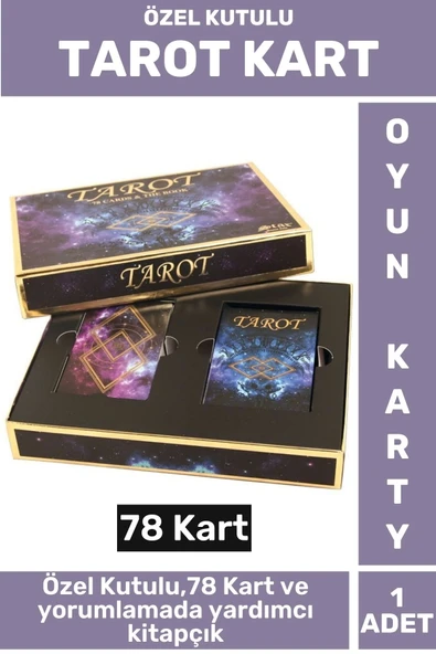 Premium Manevi Ruhsal Rehberlik Kader 78 Kartlı ÖZEL KUTULU Yorumlama Kitapçıklı TAROT KARTLARI ürün görseli 1