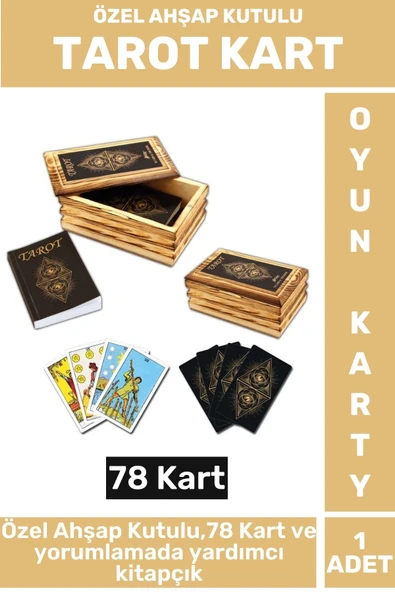 Premium Manevi Ruhsal Rehberlik Kader 78 Kartlı AHŞAP KUTULU Yorumlama Kitapçıklı TAROT KARTLARI ürün görseli 1