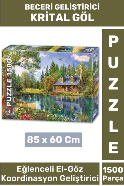 Premium Eğlenceli El Göz Koordinasyon Hafıza Beceri Geliştirici 1500 Parça PUZZLE KRİSTAL GÖL ürün görseli 1