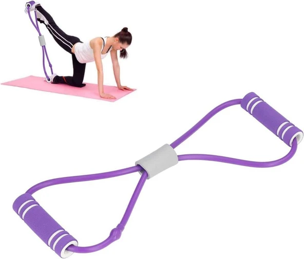 Dayanıklı Pilates Egzersiz Direnç Bandı Aerobik Yoga Plates Ayak Kol Spor Lastiği Squat Bant ürün görseli 1