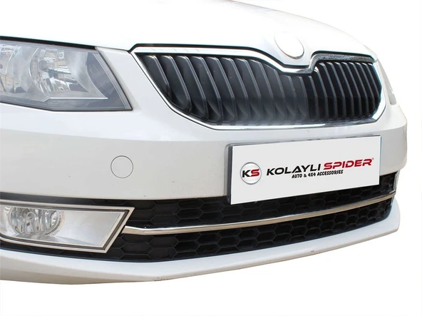 Skoda Octavia A7 Ön Tampon Çıtası  Krom (Mk.sız Kasa) 2013-2017 ürün görseli 1