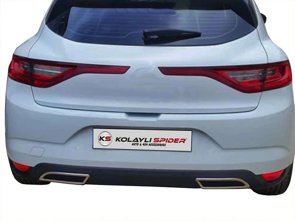 Renault Megane 4 Egzoz Çıkışı 2 Prç Krom 2017 ve Sonrası ürün görseli 1