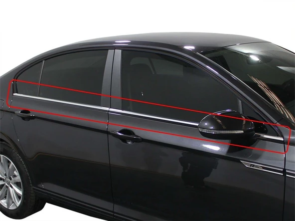 VW Passat B8.5 Cam Çıtası 4 Prç Krom 2019 ve Sonrası ürün görseli 1