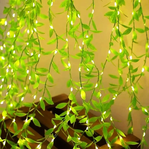 VIP KALİTE SALKIM YAPRAK LED IŞIK GÜN IŞIĞI LED SALKIM SARMAŞIK LED IŞIK 3X1 METRE 180 LED MODLU ürün görseli 1