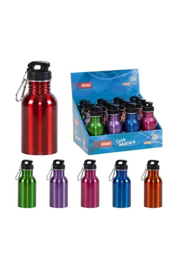 Mikro Matara Çelik 400 ML 2837 (Karışık Renk 1 Adet) ürün görseli 1
