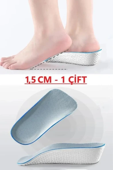 1.5 cm Kadın Gizli Topuk Yükseltici Boy Uzatıcı Ortopedik Tabanlık Köpük Ayakkabı Tabanlığı ürün görseli 1