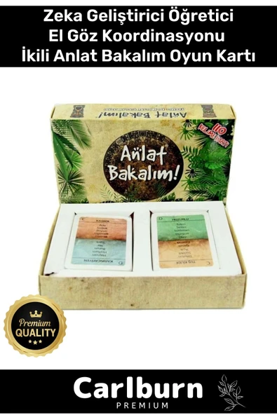 Premium Eğitici Zeka Geliştirici Öğretici Eğlence Aile Parti İkili Anlat Bakalım Mini Oyun Kartları ürün görseli 1