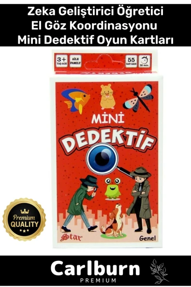 Özel Üretim Eğitici Zeka Geliştirici Öğretici Eğlence Aile 55 Parça Mini Dedektif Genel Oyun Kartı ürün görseli 1