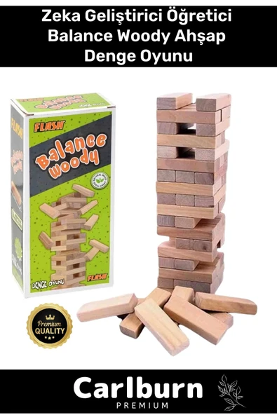 Premium Eğitici Zeka Geliştirici Öğretici Eğlence Aile Parti Balance Woody Ahşap Denge Oyunu ürün görseli 1