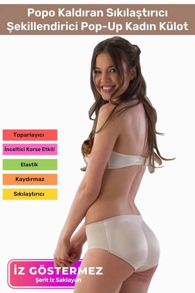 Özel Üretim Popo Kaldıran Toparlayan Sıkılaştırıcı Şekillendirici Pop-Up Kadın Külot İç Çamaşırı ürün görseli 1