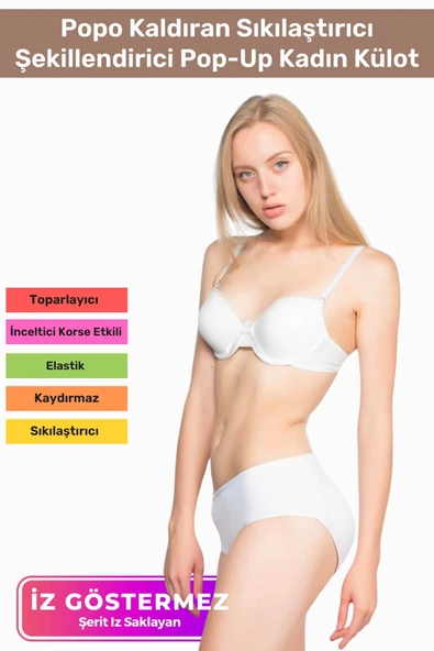 Özel Üretim Popo Kaldıran Toparlayan Sıkılaştırıcı Şekillendirici Pop-Up Kadın Külot İç Çamaşırı ürün görseli 1