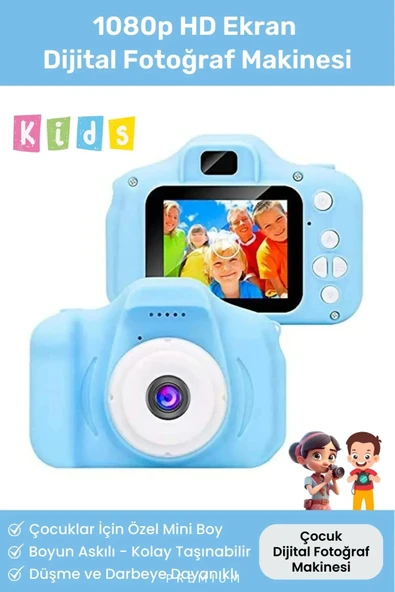 Yeni Nesil Çocuk Dijital Mini Fotoğraf Video Makine Erkek Kız Çocuklar 1080p HD Ekran Kamera Selfie ürün görseli 1