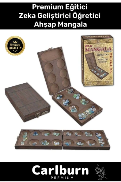 Premium Eğitici Zeka Geliştirici Öğretici Eğlence Aile Etkinlik Ahşap Mancala Kutu Oyunu ürün görseli 1