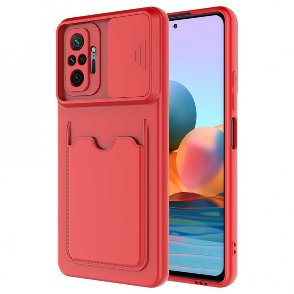 Redmi Note 10 Pro Kılıf ​​Deri Görünümlü Kartlıklı Kamera Korumalı ürün görseli 1