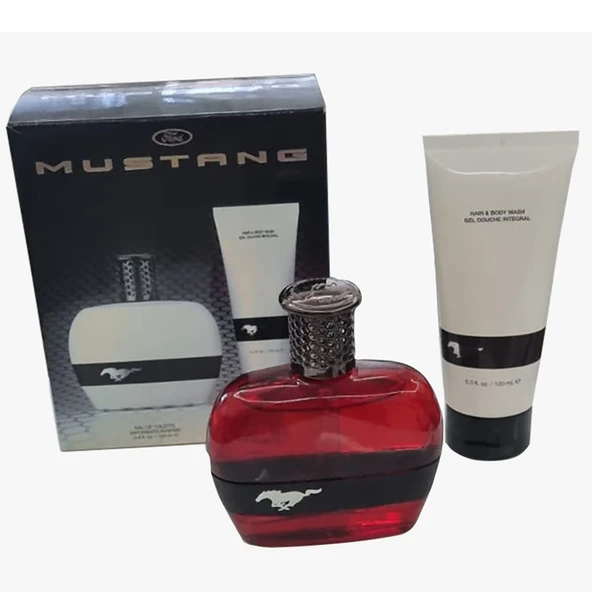 Ford Mustang for men eau de toılett  vaporısateur sprey 100 ml. e + Haır & Body Wash 150 ml. e ürün görseli 1