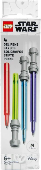 LEGO Gear 52875A 4 Gel Pens Star Wars Lightsaber ürün görseli 1
