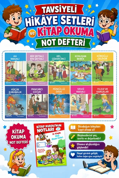 3. ve 4.Sınıflar İçin Behrengi Dizisi + Kitap Okuma Not Defterim ürün görseli 1