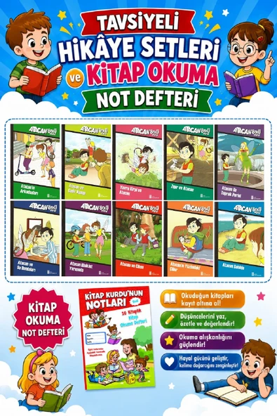 1.Sınıflar İçin Atacan Öykü Dizisi + Kitap Okuma Not Defterim ürün görseli 1