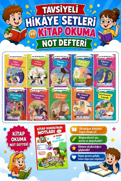 1.Sınıflar İçin Ateş Böceği Öykü Dizisi + Kitap Okuma Not Defteri ürün görseli 1