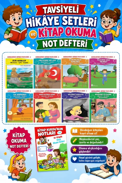 4.ve 5.Sınıflar İçin Değerler Eğitimi Öykü Dizisi + Kitap Okuma Not Defterim ürün görseli 1