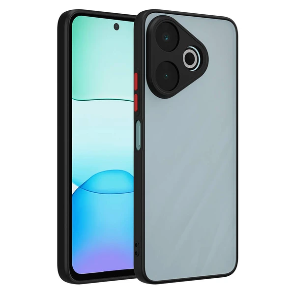 Xiaomi Redmi 13 4G Kılıf Mat Kamera Korumalı Renkli Tuşlu Sert Silikon Hux Kapak ürün görseli 1