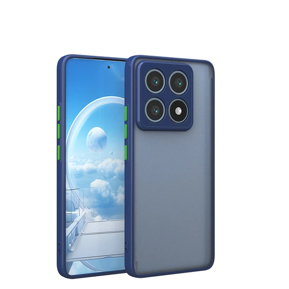Xiaomi 14T Kılıf Mat Kamera Korumalı Renkli Tuşlu Sert Silikon Hux Kapak ürün görseli 1