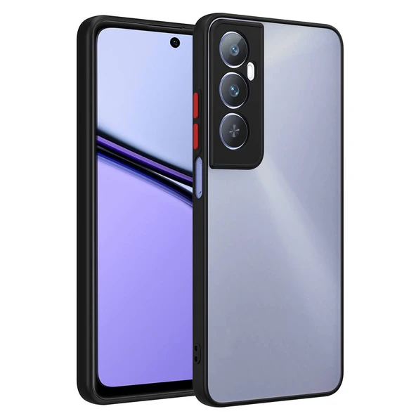 Realme C65 4G Kılıf Mat Kamera Korumalı Renkli Tuşlu Sert Silikon Hux Kapak ürün görseli 1