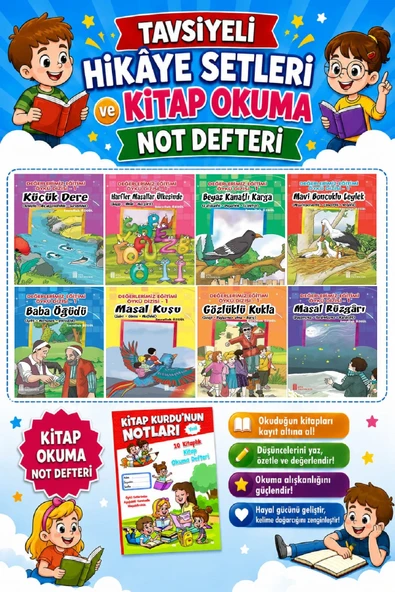1.Sınıf Değerler Eğitimi Öykü Dizisi + Kitap Okuma Not Defterim ürün görseli 1