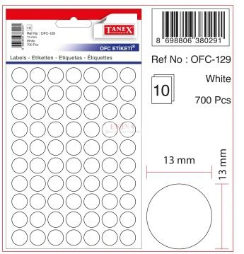 Tanex Etiket 10Lu Ofc-129 2 paket ürün görseli 1