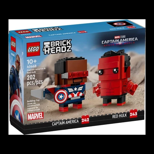 LEGO BrickHeadz 40668 Captain America and Red Hulk ürün görseli 1
