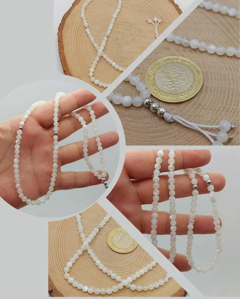 Ay Taşı 99luk Tesbih 4mm (17230) ürün görseli 1