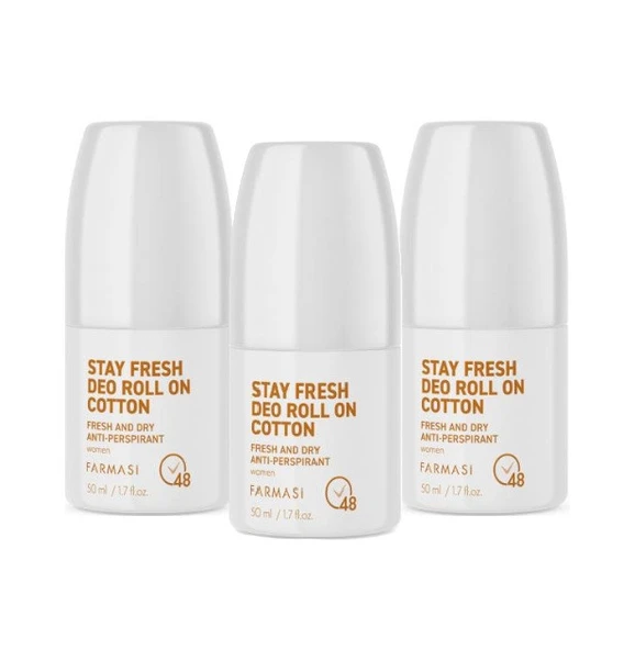Farmasi Cotton Anti-Perspirant Kadın Deo Roll-on 3 Adet ürün görseli 1