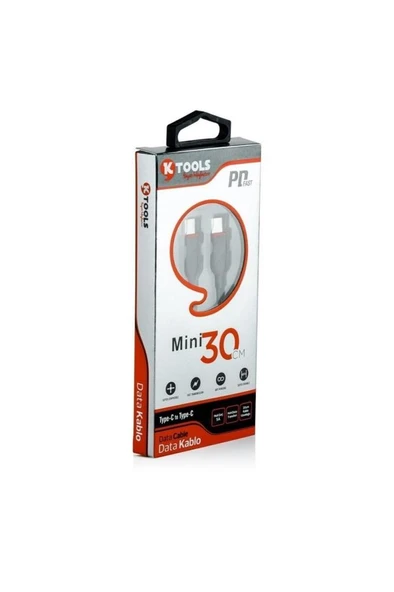 Ktools Mini Pd 30 Cm Type C Android Data Şarj Kablosu - Resim 2