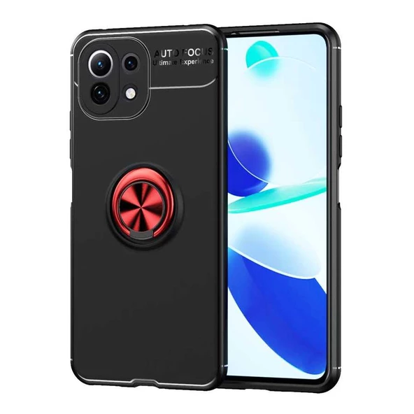 Xiaomi Mi 11 Lite Kılıf Zore Ravel Yüzüklü Silikon Kılıf ürün görseli 1