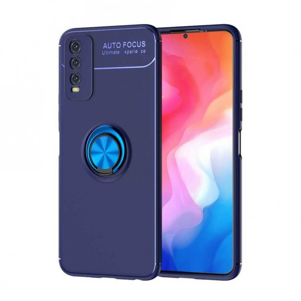 Vivo Y20S Kılıf Zore Ravel Yüzüklü Silikon Kılıf ürün görseli 1