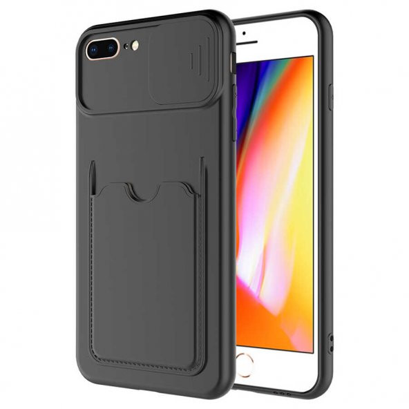 Apple iPhone 7 Plus Kılıf ​Zore Kartix Kartlık Bölmeli Kılıf ürün görseli 1
