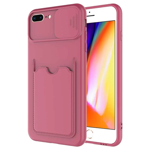 Apple iPhone 8 Plus Kılıf Zore Kartix Kartlık Bölmeli Kılıf ürün görseli 1