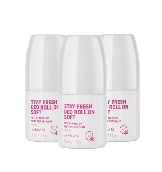 Farmasi Soft Anti-Perspirant Kadın Deo Roll On 50 ml 3 Adet ürün görseli 1