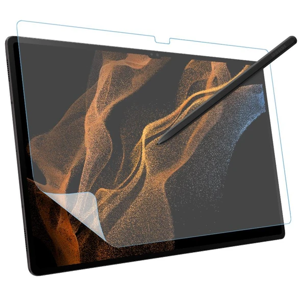 Samsung Galaxy Tab S9 Ultra 14.6 Inç SM-X910 İle Uyumlu Paper like(Kağıt Hissi) MAT 9H Nano Ekran Koruyucu ürün görseli 1