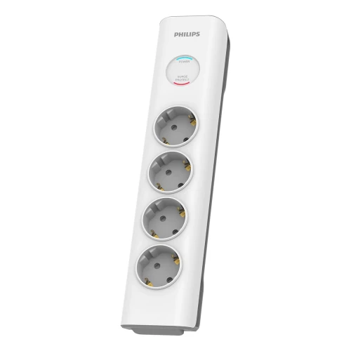 PHILIPS SPN7040WA/62, 4 Soket, Akim Korumali Priz, 2Mt Kablo, Beyaz ürün görseli 1
