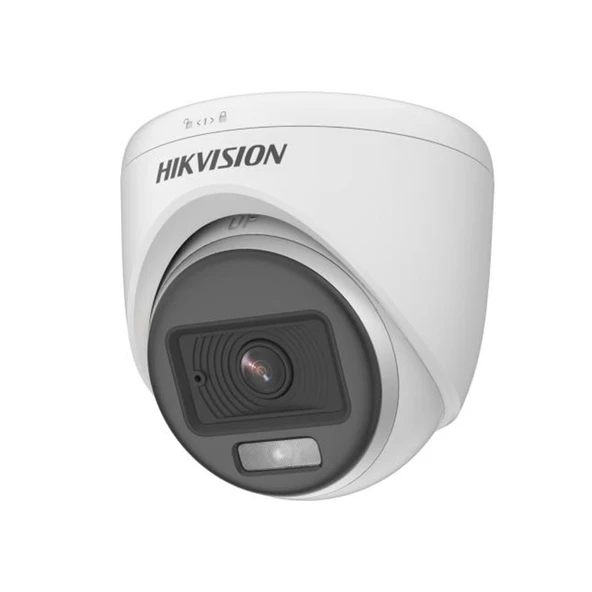 HIKVISION DS-2CE70DF0T-LPFS 2MP 2.8MM COLORVU DAHILI SES 20MT SMART HYBRID HD-TVI DOME KAMERA ürün görseli 1