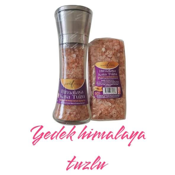 Tempofresh Tuz Değirmeni ve Himalaya Tuzu 240 gr. + yedekli granür  tuz 500 gr. ürün görseli 1