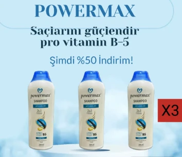 powermax  Powermax Besleyici Onarıcı Formül +Pro Vitamin B-5 Saç şampuanı 400 ML X 3 ADET ürün görseli 1
