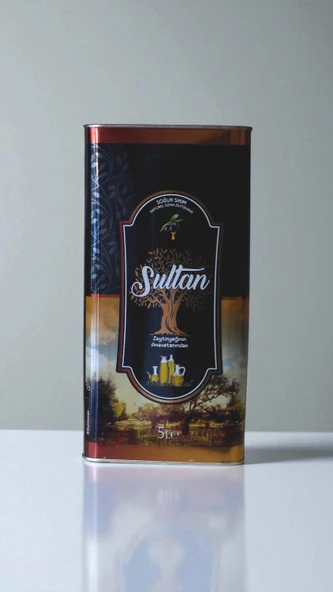 Sultan Soguk Sıkım Naturel Sızma Zeytinyağı 5. Lt teneke ürün görseli 1