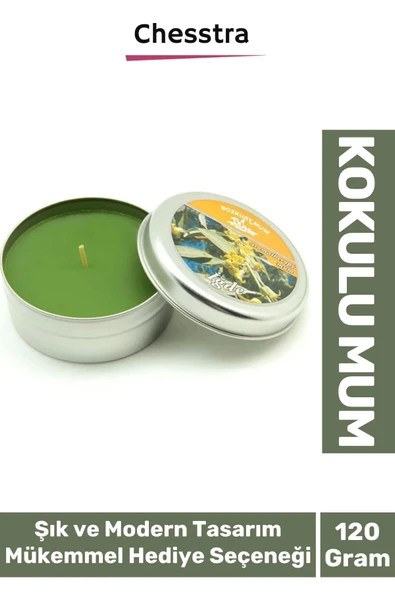 Premium Aromaterapi Arınma Huzur Meditasyon Yoga Esans Dekoratif Mum Oda Kokusu 120g Teneke Kutu ürün görseli 1