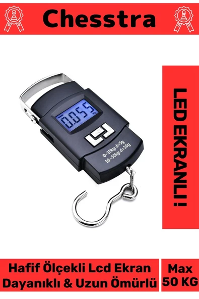 Lcd Ekran Seyahat Bavul Ağırlık El Terazi Dijital Çok Amaçlı Taşınabilir Askılı Pilli Bagaj Tartısı ürün görseli 1