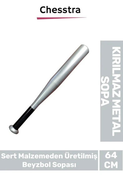 Modern Zarif Kırılmaz Rahat Kavrama Kaliteli Metal Baseboll Beyzbol Sopası 64 Cm ürün görseli 1