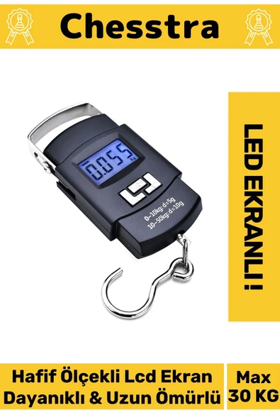 Lcd Ekran Seyahat Bavul Ağırlık El Terazi Dijital Çok Amaçlı Taşınabilir Askılı Pilli Bagaj Tartısı ürün görseli 1