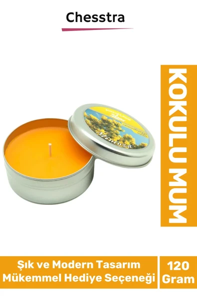 Premium Aromaterapi Arınma Huzur Meditasyon Yoga Esans Dekoratif Mum Oda Kokusu 120g Teneke Kutu ürün görseli 1